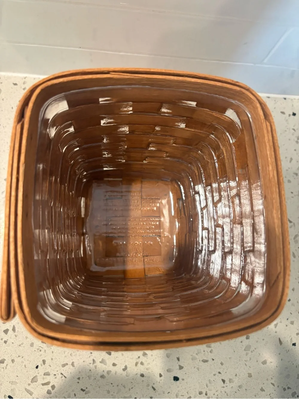 Longaberger 1993 Hand Woven With Plastic Liner Vintage Small Accent Basket